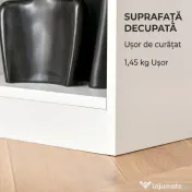 HOMCOM Bibliotecă Raft cu 8 Compartimente, Bibliotecă Modernă pentru Camera de Zi, Dormitor, Birou, 97.5x30x100 cm, Alb | Aosom Romania 