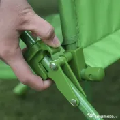 Outsunny Set Masa de Gradina cu 2 Scaune Pliabile si Umbrela pentru Copii din Metal si Poliester, Verde | Aosom Romania