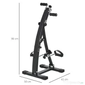 HOMCOM Bicicleta de Fitness din Otel cu Ecran LED Inaltime si Rezistenta Reglabile Neagra 