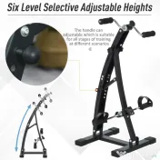 HOMCOM Bicicleta de Fitness din Otel cu Ecran LED Inaltime si Rezistenta Reglabile Neagra 