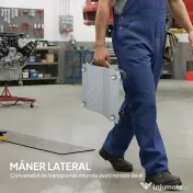 DURHAND Set de 2 Cărucioare pentru Mutat Auto din Metal Antiderapant cu Roți Blocabile 