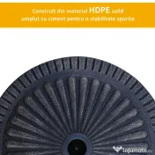 Outsunny Baza pentru Umbrela de Soare Diametru 3,8-4,8cm Desen Floral cu Manivela Greutate 15kg de Gradina Rasina 49x32cm