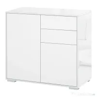 Dulapior cu sertare si 2 Dulapioare cu polite reglabile, Deschidere prin Presiune 79x36x74cm HOMCOM | Aosom Romania
