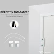 Dulapior cu sertare si 2 Dulapioare cu polite reglabile, Deschidere prin Presiune 79x36x74cm HOMCOM | Aosom Romania