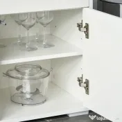 Dulapior cu sertare si 2 Dulapioare cu polite reglabile, Deschidere prin Presiune 79x36x74cm HOMCOM | Aosom Romania