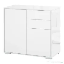 HOMCOM Dulapior Multifunctional 2 Sertare si 2 Dulapioare Deschidere prin Presiune