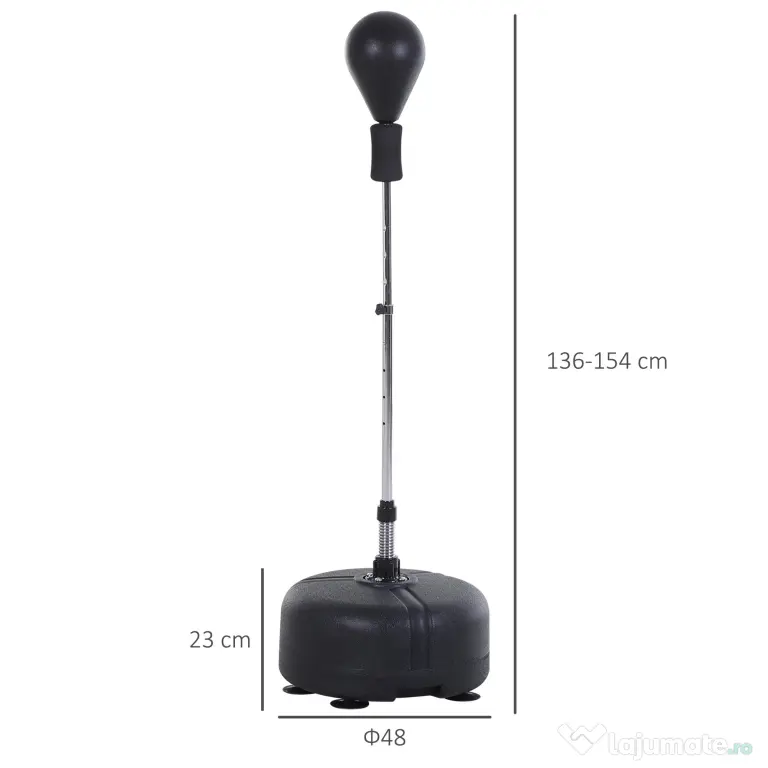 HOMCOM Punching Ball Sac de Box Sol cu Manusi Incluse Inaltime Reglabila | Aosom Romania