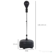 Homcom Punching Ball – Sac de Box Sol Reglabil cu Manusi Incluse 