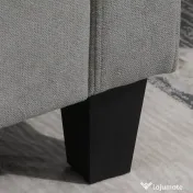 HOMCOM Canapea de Colț Modulabilă 3 Locuri cu Șezlong Reversibil, Canapea Modernă din Material Textil pentru Living, 197x139x91 cm, Gri 