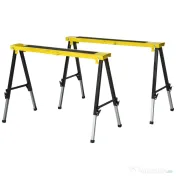 DURHAND Set 2 Piese Banc de Lucru Pliabil și Portabil, Mese de Lucru pentru Atelier și Șantier, Suport Multifuncțional, Galben/Negru 