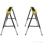 DURHAND Set 2 Piese Banc de Lucru Pliabil și Portabil, Mese de Lucru pentru Atelier și Șantier, Suport Multifuncțional, Galben/Negru 