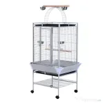 Voliera pentru Pasari PawHut cu Roti Inaltime 160cm Tavi pentru Alimente si Stinghii | Aosom Romania