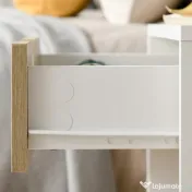 HOMCOM Noptiere Moderne cu Sertar și Raft, Design Modern și Funcțional, Ideal pentru Cameră de Dormit, Albastru 
