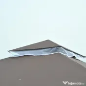 Outsunny Foisor de Gradina cu Acoperis Plasa de Tantari 2 Nivele din Poliester 