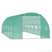 Outsunny Sera Gradina 8×3×2 m, Verde, PE & Cadru din Otel 