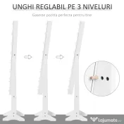 Dulap cu oglinda HOMCOM, pentru bijuterii, spatiu mare de stocare, MDF 36x30x136cm | Aosom RO 