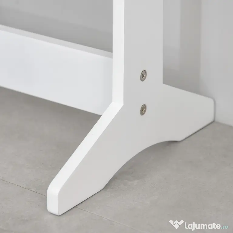 Dulap cu oglinda HOMCOM, pentru bijuterii, spatiu mare de stocare, MDF 36x30x136cm | Aosom RO