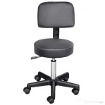 HOMCOM scaun rotativ, piele sintetica, 35x42-54cm, negru