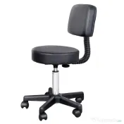 Scaun de Birou HOMCOM Rotativ, Ergonomic, Înălțime Ajustabilă, Piele Sintetică, 35x42-54cm, Negru | Aosom Romania