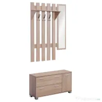 HOMCOM Dulap Pantofi 3 in 1, cu Cuier si Oglinda, Sertare Spațioase, Scaun Rezistent, 90x24x116 cm | Aosom Romania
