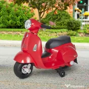 Motocicleta pentru Copii HOMCOM Brand Vespa 6V, 18-36 luni | Aosom Romania 