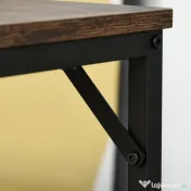 HOMCOM Masă Bar cu 4 Taburete, Stil Industrial, Picioare Antialunecare, Ideal pentru Bucătărie și bar, Maro, 100x60x88 cm | Aosom Romania 