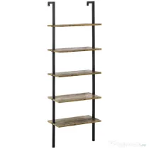 Homcom Biblioteca Industriala cu Scara – 5 Niveluri 60×30×184,5 cm