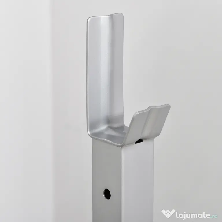 HOMCOM Suport Haltere Reglabil din Oțel, 2 Cârlige, Înălțime Ajustabilă, Antrenament Greutăți, Negru | Aosom Romania