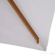 Outsunny Umbrelă de Grădină 2x3m Parasolar Impermeabil din Lemn Lacuit cu Copertină Detașabilă Alb | Aosom Romania 