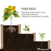Rafturi Outsunny pentru plante de Gradina cu 3 nivele din lemn | Aosom Romania 