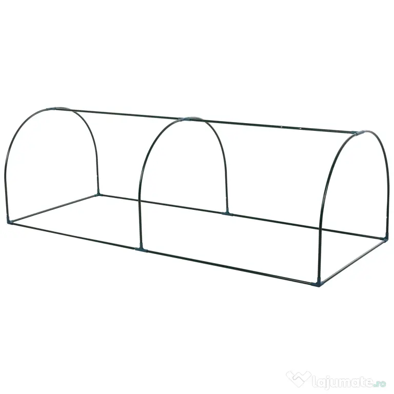 Outsunny Sera de gradina, cadru din otel, PVC, Verde si transparent 250x100x80cm | Aosom Romania