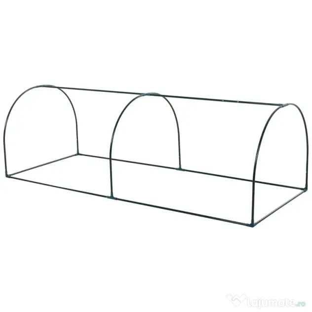 Outsunny Sera de gradina, cadru din otel, PVC, Verde si transparent 250x100x80cm | Aosom Romania