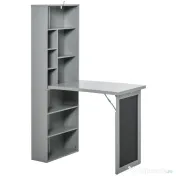 Homcom Birou Pliabil 3-in-1 – Biblioteca, Tabla & Masa Dining, 98×153 cm 