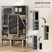 Homcom Birou Pliabil 3-in-1 – Biblioteca, Tabla & Masa Dining, 98×153 cm 