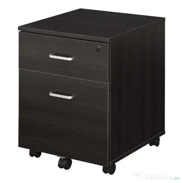 Vinsetto Dulap cu Sertare, 2 sertare si 5 roti, dulap Birou Compact pentru Documente , 40x44x54.6cm, Design Modern | Aosom Romania