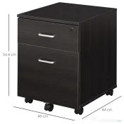 Vinsetto Dulap cu Sertare pentru birou, 2 sertare si 5 roti, usor de mutat, 40x44x54.6cm