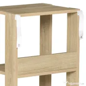 Biblioteca din lemn cu 3 rafturi, 40x29.2x87.9cm HOMCOM | Aosom RO