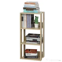 HOMCOM biblioteca din lemn cu 3 rafturi, 40x29.2x87.9cm