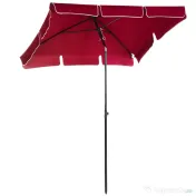 Outsunny Umbrela de Gradina Dreptunghiulara Reglabila in aluminiu, Rosu