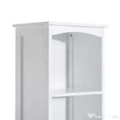HOMCOM Dulap Înalt de Baie  cu 3 Rafturi din MDF, 34x24x170 cm, Alb 