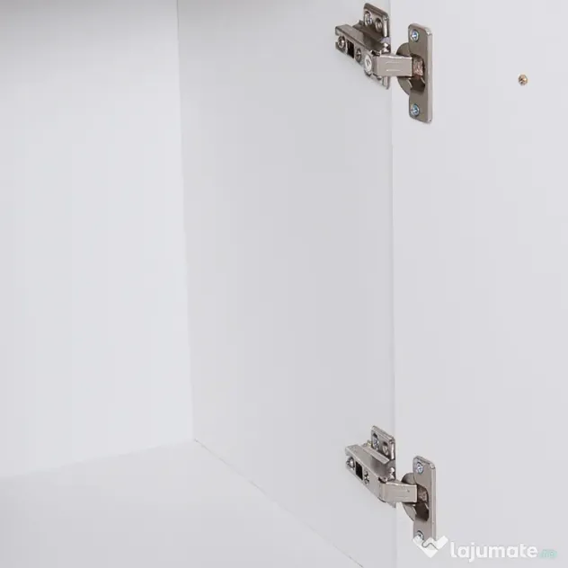 HOMCOM Dulapior Multifuncțional cu 3 Uși și 2 Sertare, Design Modern, Lemn Granulat, Alb, 106x35x76cm | Aosom Romania