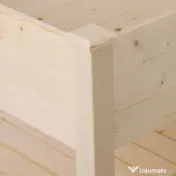 Outsunny Pat de Gradină pentru Flori, Ridicat, cu Husă de Protecție, 91x91x81 cm, Design din Lemn Natural | Aosom Romania