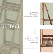 Outsunny Suport pentru Plante Pliabil, Jardinieră cu 3 Niveluri, Raft de Exterior pentru Plante, 40x37x93 cm, Lemn Natural | Aosom Romania 