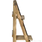 Outsunny Suport pentru Plante Pliabil, Jardinieră cu 3 Niveluri, Raft de Exterior pentru Plante, 40x37x93 cm, Lemn Natural | Aosom Romania 