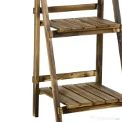 Outsunny Suport pentru Plante Pliabil, Jardinieră cu 3 Niveluri, Raft de Exterior pentru Plante, 40x37x93 cm, Lemn Natural | Aosom Romania 