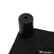 Taburet dreptunghiular HOMCOM captusit si imbracat in piele artificiala alba 
