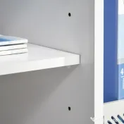 Homcom Suport Imprimanta, Mobilier Negru si Alb cu Sertare