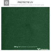 Outsunny Acoperis de Schimb 3x3m, Prelata de Schimb pentru Foisor de Gradina din Poliester cu  Orificiu de Ventilatie, Verde | AOSOM RO 