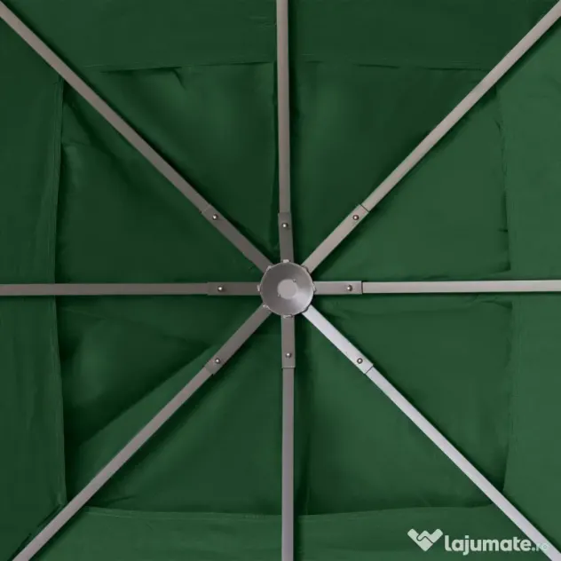 Outsunny Acoperis de Schimb 3x3m, Prelata de Schimb pentru Foisor de Gradina din Poliester cu Orificiu de Ventilatie, Verde | AOSOM RO