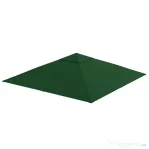 Outsunny Acoperis de Schimb 3x3m, Prelata de Schimb pentru Foisor de Gradina din Poliester cu  Orificiu de Ventilatie, Verde